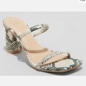 TARGET snake skin square toe heel size 9.5